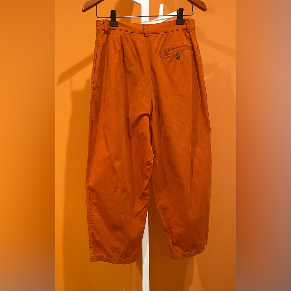 90s VTG Barrel Leg Tweeds Trousers orange size 10 - Picture 5 of 6